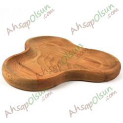Ahşap Kahve Sunum Tabak · 3 Boğum 20x18,6 cm Ahşap Kahve Sunum Tabak · 3 Boğum 20x18,6 cm