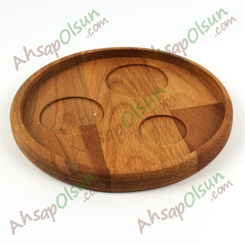 Ahşap Türk Kahvesi Servisi,Yuvarlak Ø 19 cm