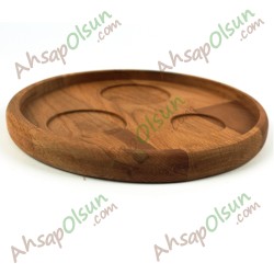 Ahşap Türk Kahvesi Servisi,Yuvarlak Ø 19 cm