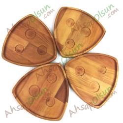 Ahşap Kahve Servis Tabak · Kavis Üçgen 22,7 cm Ahşap Kahve Servis Tabak · Kavis Üçgen 22,7 cm