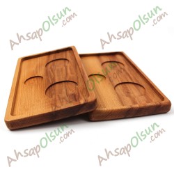 Ahşap Türk Kahvesi Sunum Tepsi · 25x14 cm Ahşap Türk Kahvesi Sunum Tepsi · 25x14 cm