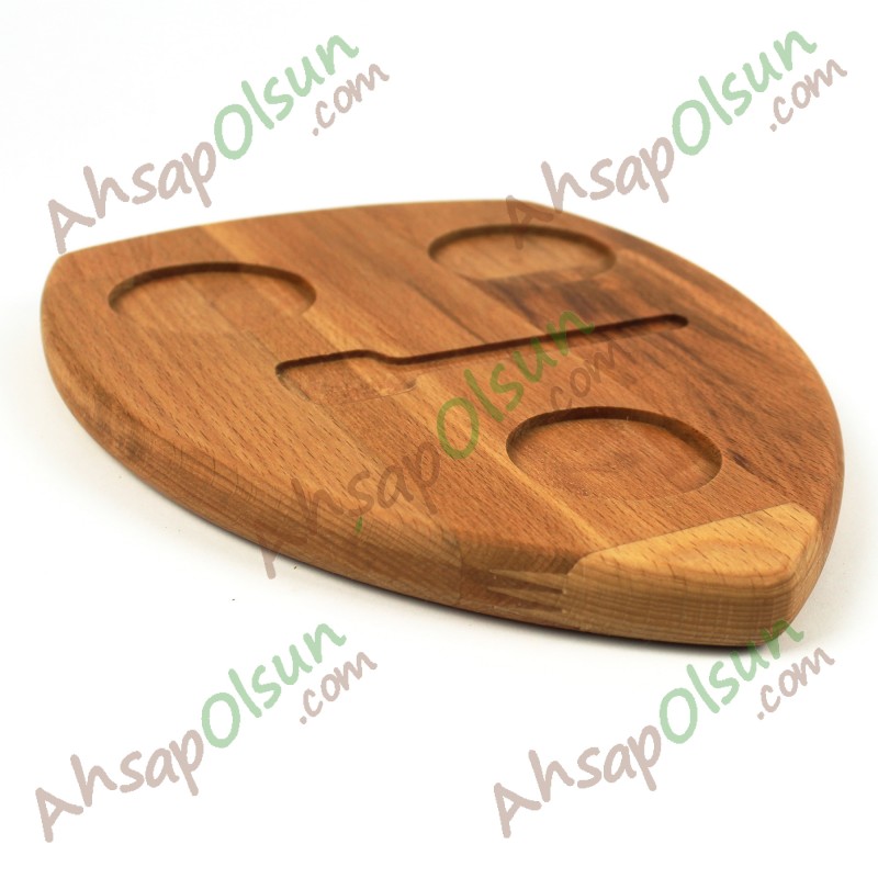 Ahşap Kahve İkram Tablası · 23,8x18 cm Ahşap Kahve İkram Tablası · 23,8x18 cm
