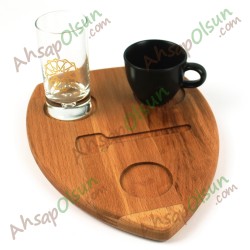 Ahşap Kahve İkram Tablası · 23,8x18 cm Ahşap Kahve İkram Tablası · 23,8x18 cm
