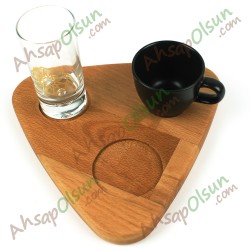 Ahşap Kahve İkram Tablası · 20x18,6 cm Ahşap Kahve İkram Tablası · 20x18,6 cm