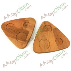 Ahşap Kahve İkram Tablası · 20x18,6 cm Ahşap Kahve İkram Tablası · 20x18,6 cm