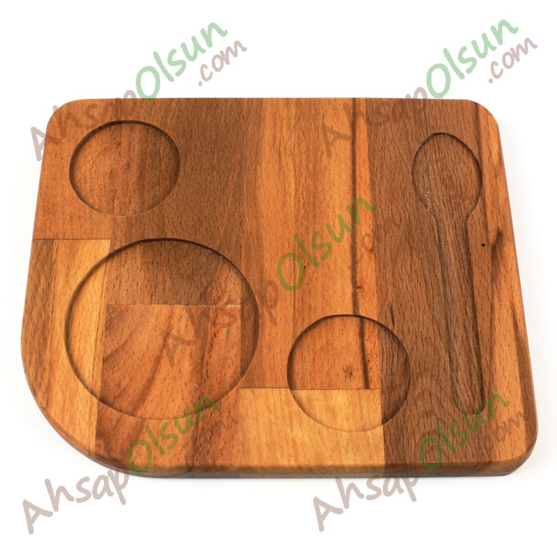 Ahşap Kahve İkram Tablası · 21x17,5 cm Ahşap Kahve İkram Tablası · 21x17,5 cm