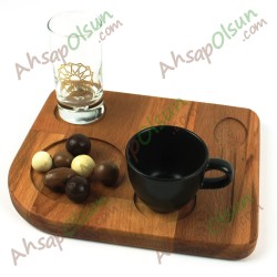 Ahşap Kahve İkram Tablası · 21x17,5 cm Ahşap Kahve İkram Tablası · 21x17,5 cm