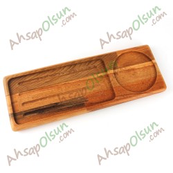 Ahşap Çay Kahve servis Altlık · 34x12 cm