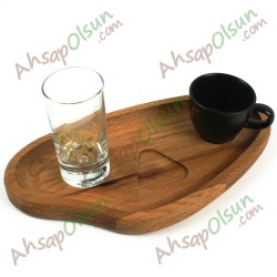Ahşap Türk Kahvesi servis Tabak · 26x14 cm Ahşap Türk Kahvesi servis Tabak · 26x14 cm