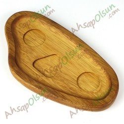 Ahşap Türk Kahvesi servis Tabak · iroko 26x14 cm Ahşap Türk Kahvesi servis Tabak · iroko 26x14 cm