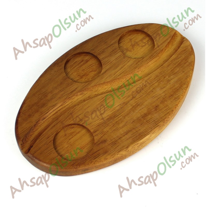 Ahşap Türk Kahvesi Sunum Tahtası · Oval iroko 24x15 cm Ahşap Türk Kahvesi Sunum Tahtası · Oval iroko 24x15 cm