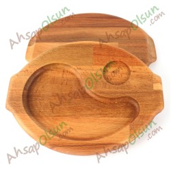 Ahşap Kahve ikram Tabak · 23x18 cm Ahşap Kahve ikram Tabak · 23x18 cm