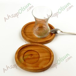 Oval Ahşap Çay tabak · 12x10 cm Oval Ahşap Çay tabak · 12x10 cm