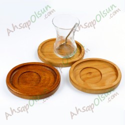 Oval Ahşap Çay tabak · 12x10 cm Oval Ahşap Çay tabak · 12x10 cm