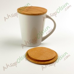 Ahşap Bardak Kapağı · Kademeli · Ø  8,5 cm