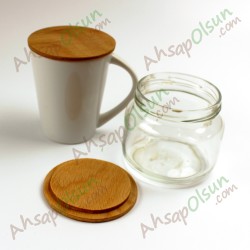 Ahşap Bardak Kapağı · Kademeli · Ø 8,5 cm Ahşap Bardak Kapağı · Kademeli · Ø 8,5 cm