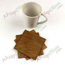 Ahşap Bardak Altlığı  · Kare · 10x10cm