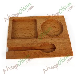 Ahşap Çay Servis Altlığı · 15x12,5 cm
