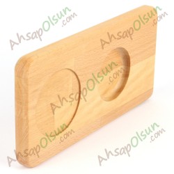 Ahşap Çay Kahve Boza Servis tahtası  · Çerez Hazneli · 23x12cm