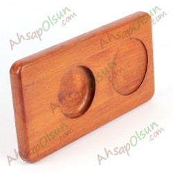 Ahşap Çay Kahve Boza Servis tahtası  · Çerez Hazneli · 23x12cm