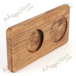 Ahşap Çay Kahve Boza Servis tahtası  · Çerez Hazneli · 23x12cm