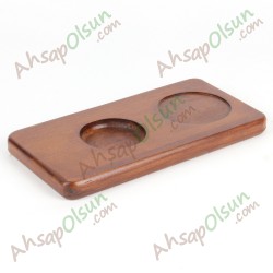 Ahşap Çay Kahve Boza Servis tahtası  · Çerez Hazneli · 23x12cm