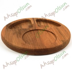 Ahşap Meşrubat Servis Tabağı · Ø 19 cm