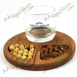 Ahşap Meşrubat Servis Tabağı · Ø 19 cm