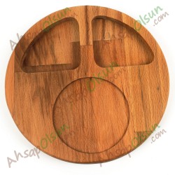 Ahşap Meşrubat Servis Tabağı · Ø 19 cm