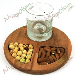 Ahşap Meşrubat Servis Tabağı · Ø 19 cm