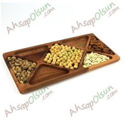 Ahşap Kahvaltılık Çerezlik · 7 Bölmeli Dörtgen · 38x19 cm Ahşap Kahvaltılık Çerezlik · 7 Bölmeli Dörtgen · 38x19 cm