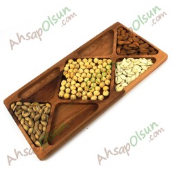 Ahşap Kahvaltılık Çerezlik · 7 Bölmeli Dörtgen · 38x19 cm Ahşap Kahvaltılık Çerezlik · 7 Bölmeli Dörtgen · 38x19 cm