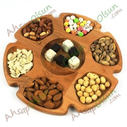 Ahşap Kahvaltılık Çerezlik · 7 Bölmeli Yuvarlak ·  Ø 29 cm