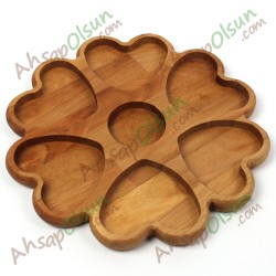 Ahşap Kapler Kahvaltılık Çerezlik · 7 Bölmeli Yuvarlak · Ø 29 cm Ahşap Kapler Kahvaltılık Çerezlik · 7 Bölmeli Yuvarlak · Ø 29 cm