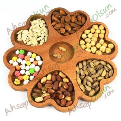 Ahşap Kapler Kahvaltılık Çerezlik · 7 Bölmeli Yuvarlak · Ø 29 cm Ahşap Kapler Kahvaltılık Çerezlik · 7 Bölmeli Yuvarlak · Ø 29 cm