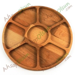 Ahşap Kahvaltılık Çerezlik · 7 Bölmeli Yuvarlak ·  Ø 29 cm