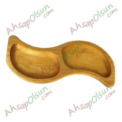 iroko Çerezlik Kahvalık · "S" 2 Bölmeli · 30x12,5 cm iroko Çerezlik Kahvalık · "S" 2 Bölmeli · 30x12,5 cm