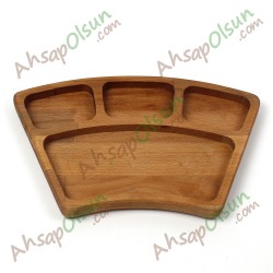 Ahşap Kahvaltı Çerez Tabak No:1 · 4 Bölmeli · 24x15,7 cm Ahşap Kahvaltı Çerez Tabak No:1 · 4 Bölmeli · 24x15,7 cm
