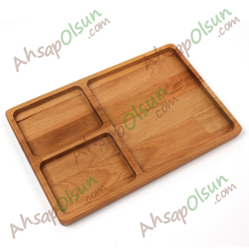 Ahşap Kahvaltı Çerez tabak · Tabak Tabldot 3 Bölüm · 29,5x19 cm Ahşap Kahvaltı Çerez tabak · Tabak Tabldot 3 Bölüm · 29,5x19 cm
