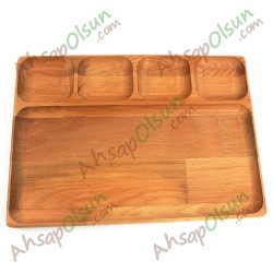 Ahşap Kahvaltı Çerez tabak · Tabak Tabldot 5 Bölüm · 35x25 cm Ahşap Kahvaltı Çerez tabak · Tabak Tabldot 5 Bölüm · 35x25 cm