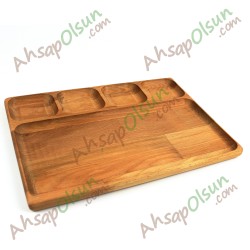 Ahşap Kahvaltı Çerez tabak · Tabak Tabldot 5 Bölüm · 35x25 cm Ahşap Kahvaltı Çerez tabak · Tabak Tabldot 5 Bölüm · 35x25 cm