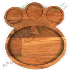 Ahşap 3 sosluk Bölümlü Servis Tabak · 21x18,4 cm Ahşap 3 sosluk Bölümlü Servis Tabak · 21x18,4 cm