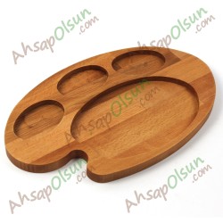 Ahşap Palet Kahvalti Servis Tabağı No:1 · 30x19 cm