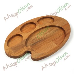 Ahşap Palet Kahvalti Servis Tabağı No:2 · 36x22,8 cm