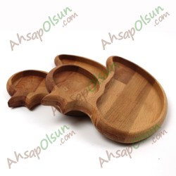 Ahşap Çocuk Kahvaltı Tabağı Ördek · 21x18 cm Ahşap Çocuk Kahvaltı Tabağı Ördek · 21x18 cm