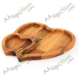 Ahşap Çerez ve Kahvaltı Tabağı · Kalpler No:1 20x18,6 cm Ahşap Çerez ve Kahvaltı Tabağı · Kalpler No:1 20x18,6 cm