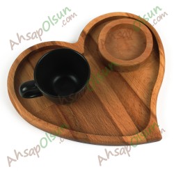 Ahşap Çay Kahve Çerez Sunum Tabak · Kalp No:1 · 20,7x18,2 cm Ahşap Çay Kahve Çerez Sunum Tabak · Kalp No:1 · 20,7x18,2 cm
