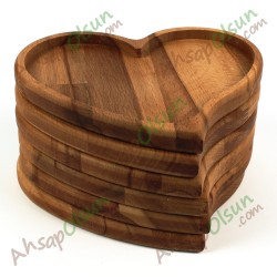 Ahşap Çay Kahve Çerez Sunum Tabak · Kalp No:1 · 20,7x18,2 cm Ahşap Çay Kahve Çerez Sunum Tabak · Kalp No:1 · 20,7x18,2 cm