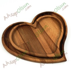 Ahşap Çay Kahve Çerez Sunum Tabak · Kalp No:1 · 20,7x18,2 cm Ahşap Çay Kahve Çerez Sunum Tabak · Kalp No:1 · 20,7x18,2 cm