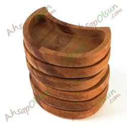 Ahşap Çerez ve Kahvaltı Tabak · 6lı Çiçek Puzzle · Ø 28cm